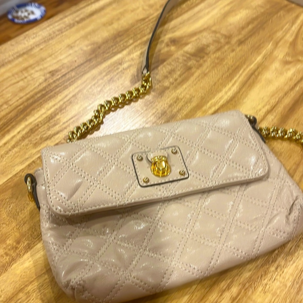 Marc Jacobs soft leather cross bag in cream